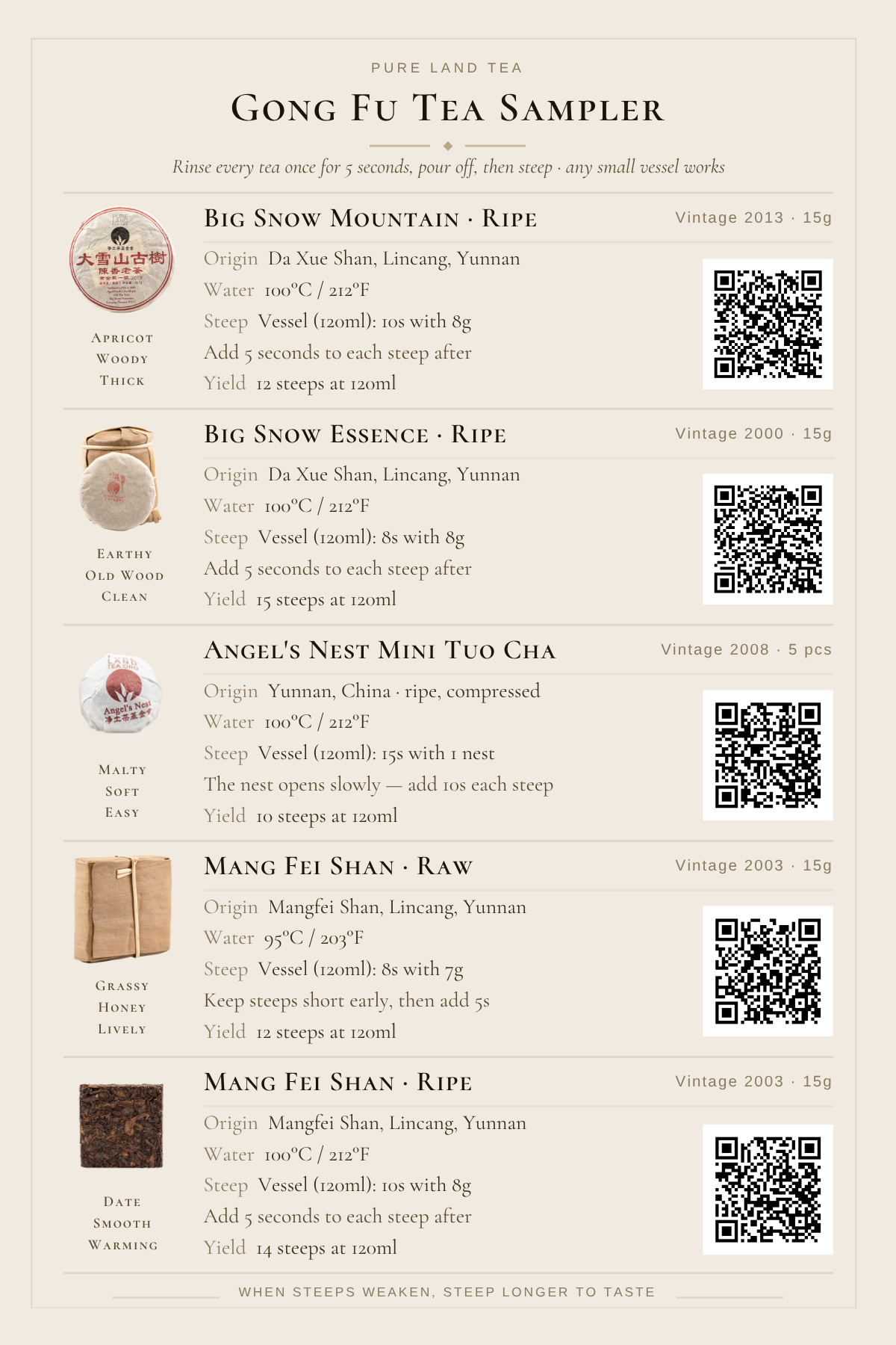 Gong Fu Tea Sampler | Pu’er Tea